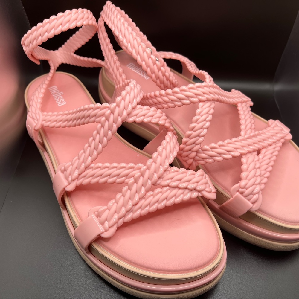 Melissa - Pink Buzios Platform Sandals Size 9 - New Unboxed